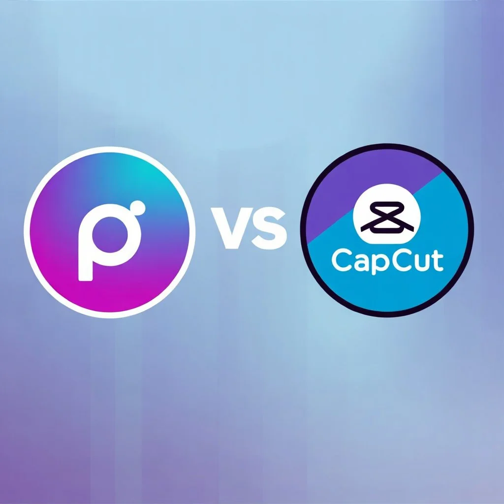 PicsArt vs CapCut : Which Editing App Is Best 1 PicsArt app icon compared with CapCut app icon for editing software comparison