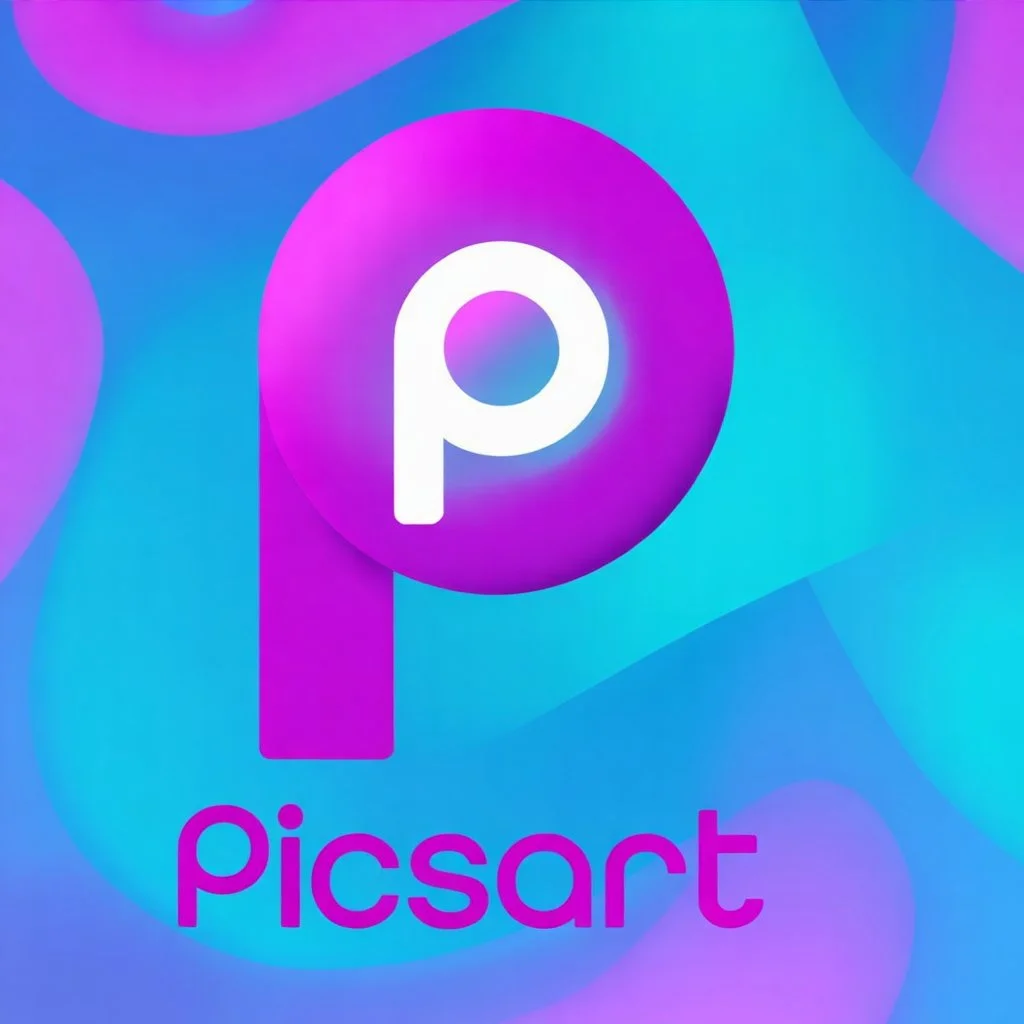 PicsArt vs Canva 3 Picsart Mod APK logo for advanced photo editing app with unlocked premium features